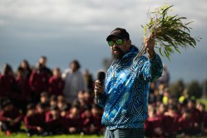 Mark Brown from Bunurong Land Council, performing WtC